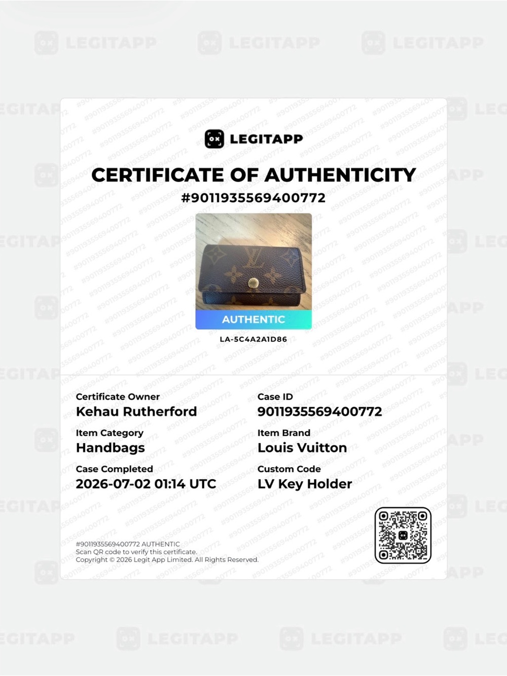 Louis Vuitton Dark Brown Monogram Key Holder - Picture 10 of 10